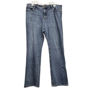 Ralph Lauren Jeans Co. Womens 14 Cotton Elastane Factory Whiskered Denim Jeans